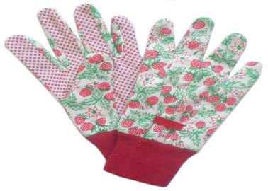 Reusable Industrial Work Gloves , Cotton Knitted Gloves Fabric Cotton Drill