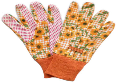Reusable Industrial Work Gloves , Cotton Knitted Gloves Fabric Cotton Drill