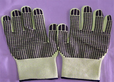 Black Nitrile Dots Puncture Resistant Gloves , Nitrile Work Gloves EN388 Certificated